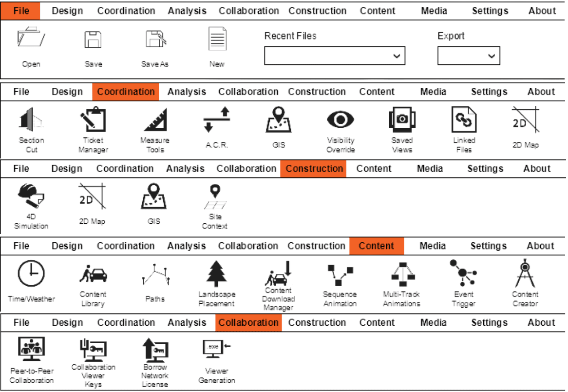 Menu Base Interface: Giao diện menu cơ sở được cải tiến, giúp người dùng dễ dàng truy cập và sử dụng các công cụ trong Fuzor