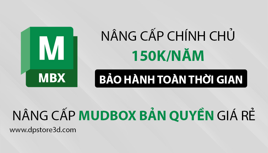 Nâng cấp tài khoản Mudbox bản quyền giá rẻ