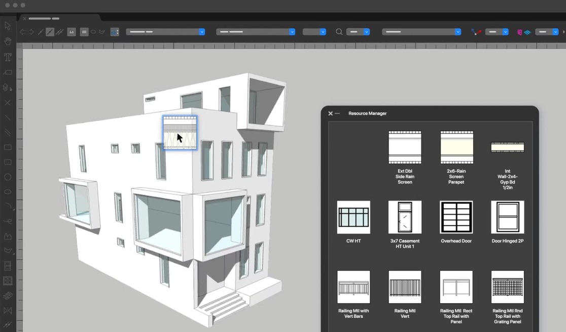 Vectorworks-Mô hình bim chứa thông tin