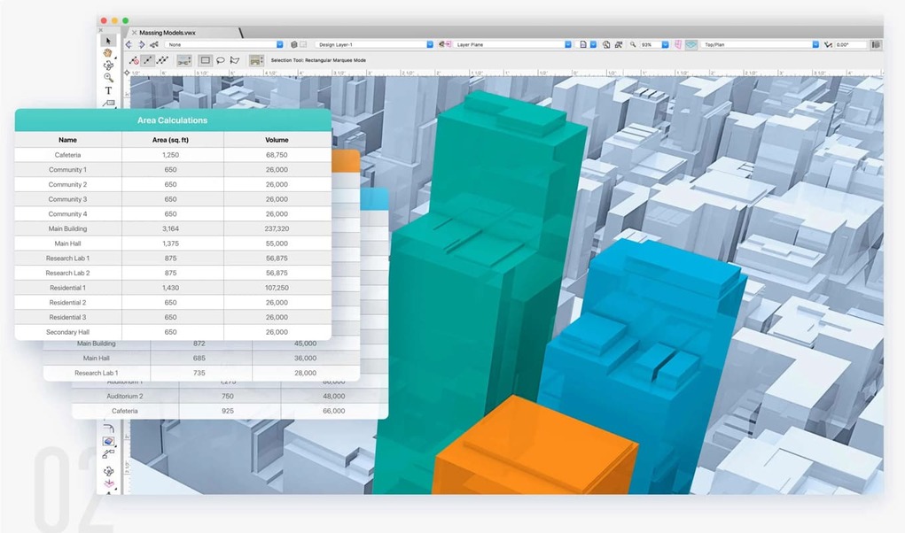 Vectorworks-phân tích thông tin ngay từ giai đoạn đầu