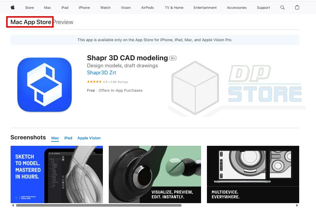 Shapr3D cho ipad