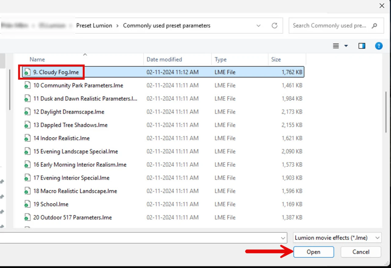 hướng dẫn load effect vào lumion