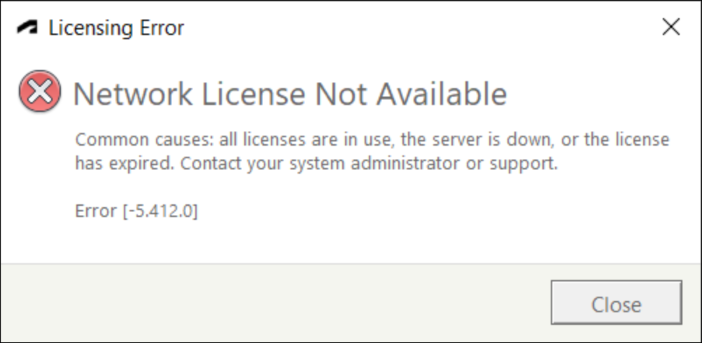 Network License Not Available - Revit