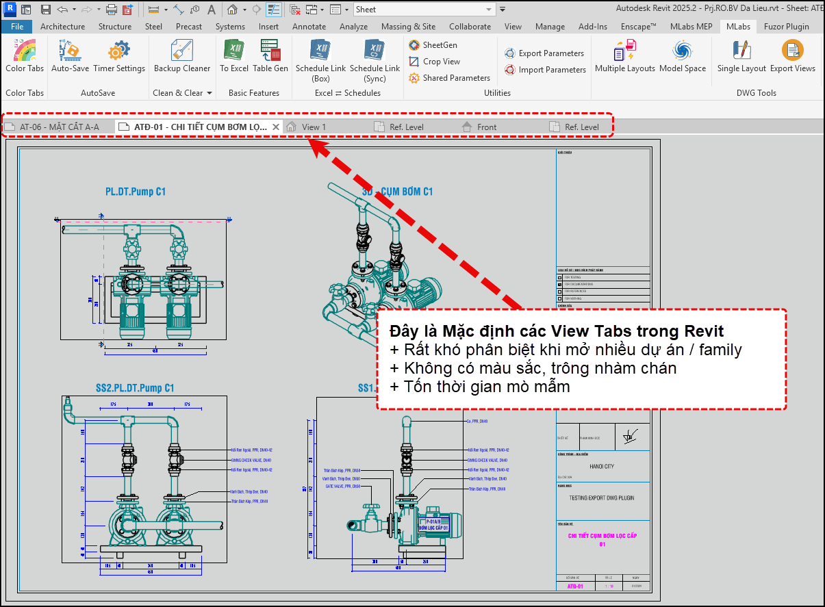 Plugin Revit - Color Tabs: Tối ưu hóa giao diện và quản lý view tabs