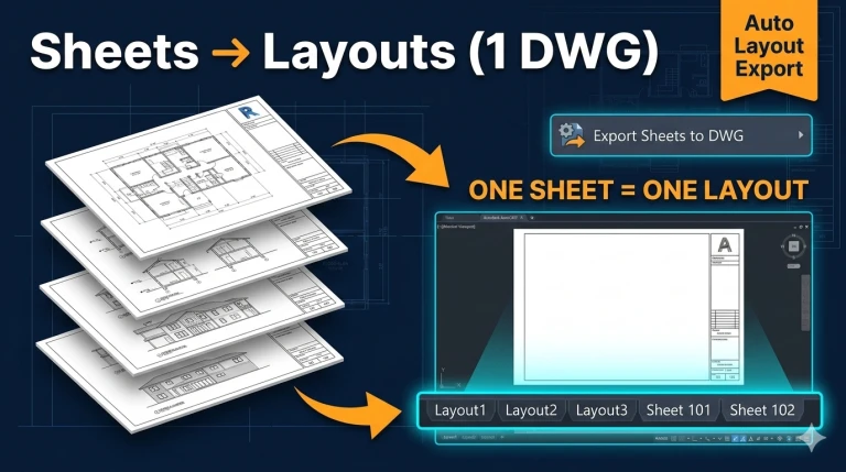 Plugin Revit - Xuất Cad hàng loạt
