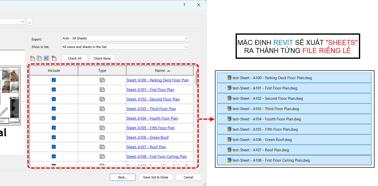 Plugin Revit - Xuat Cad Default