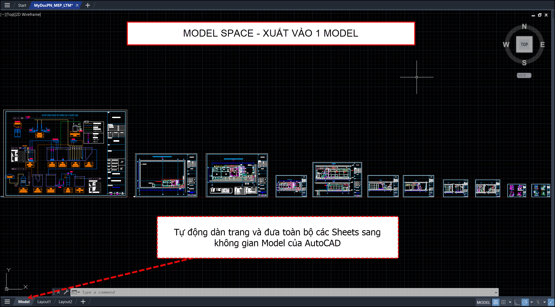 Xuat Revit sang AutoCad - 1 Model