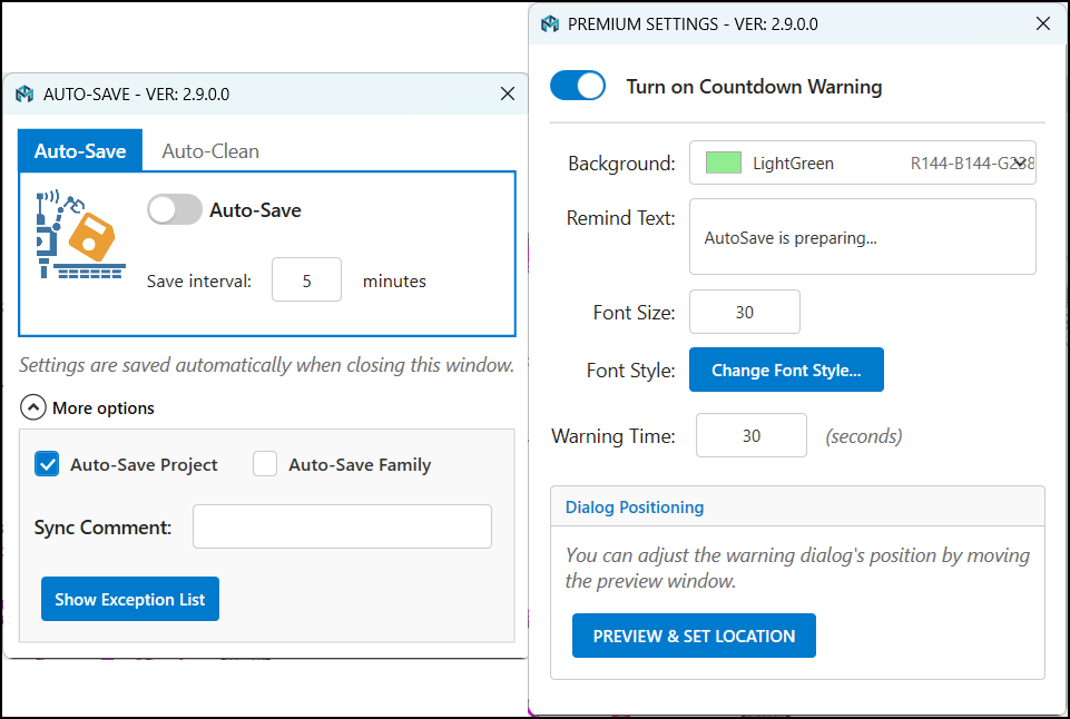 AutoSave Project and Family- Plugin Revit Mlabs