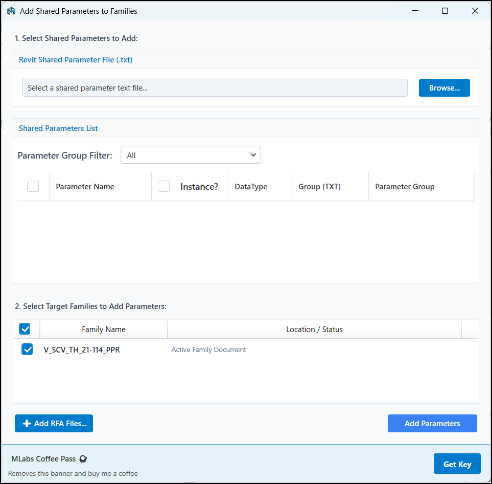 Manage Shared Parameter - Revit Mlabs Plugin