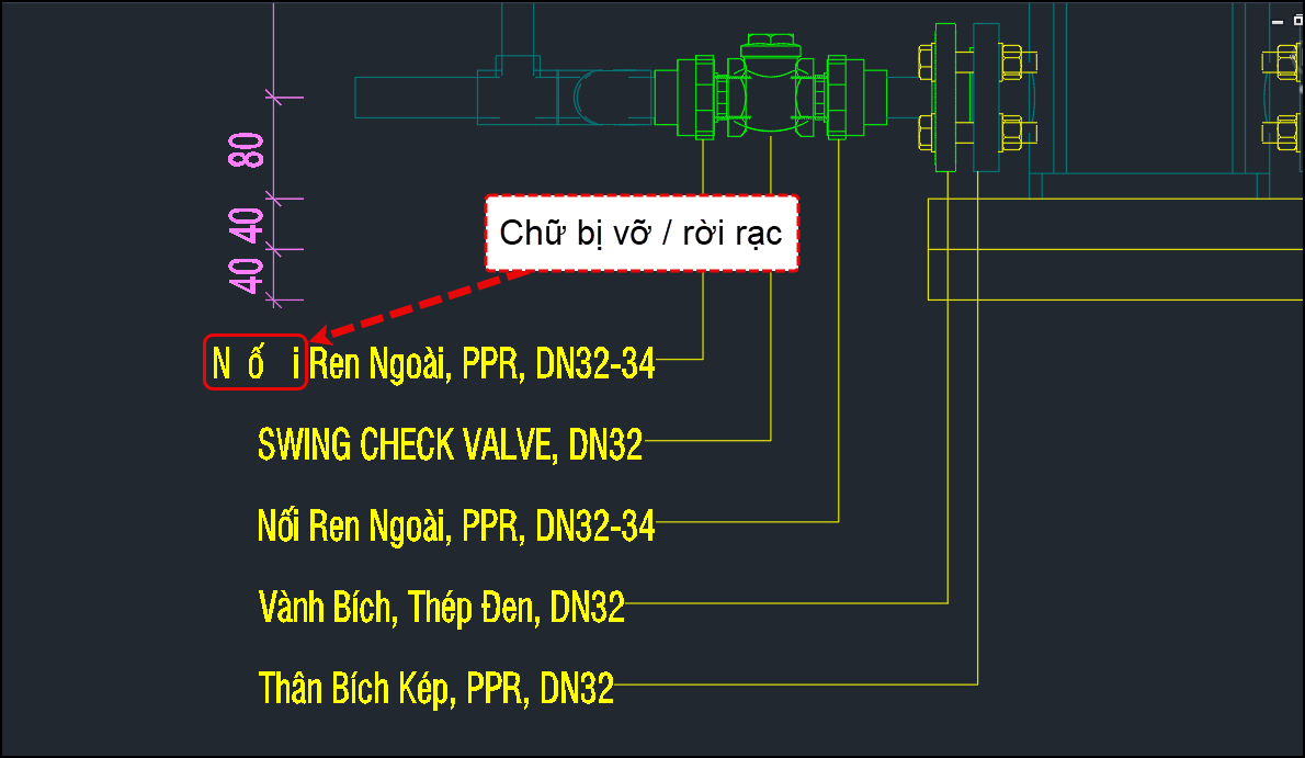 Lỗi Xuất Revit Sang Cad - Bị Vỡ Chữ _01