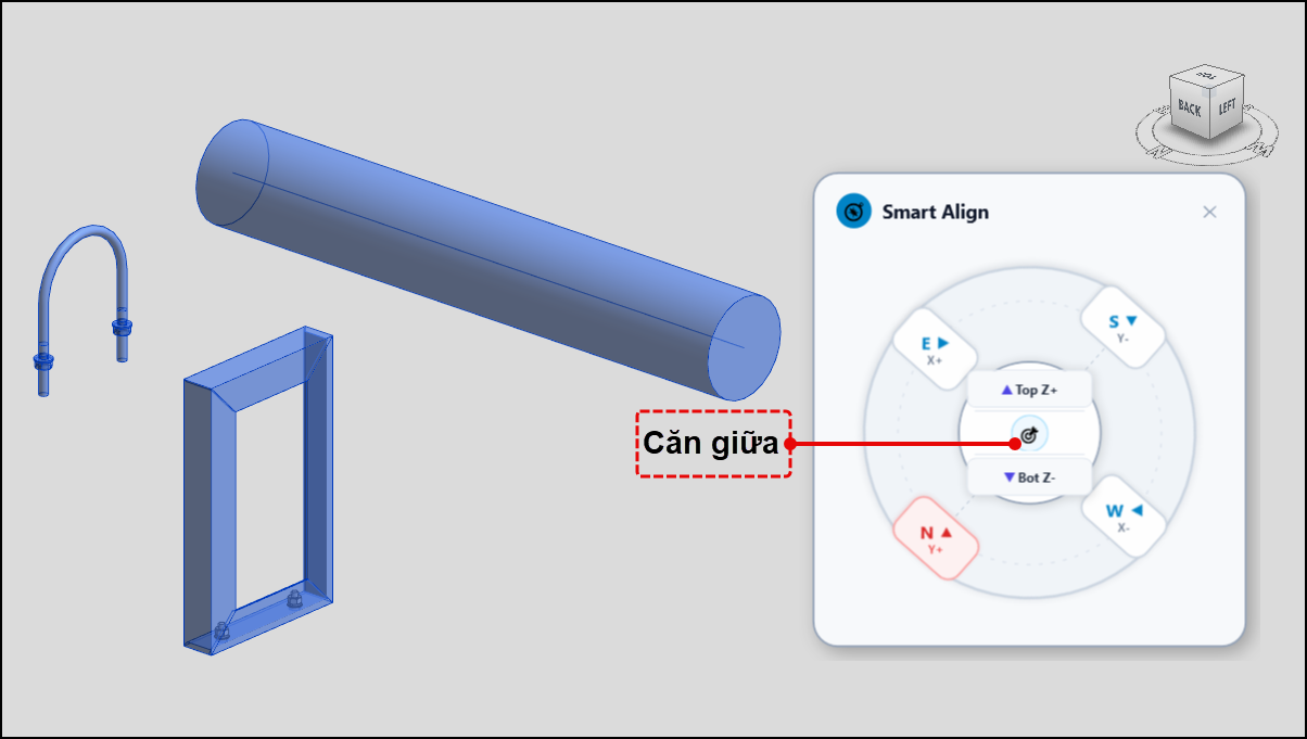 Plugin Revit MEP-Alignment-Canh Giữa_Gif
