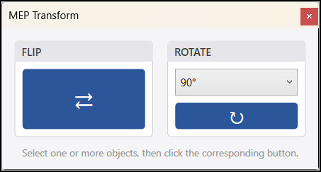 Plugin Revit MEP - Giao Diện Flip and Rotate