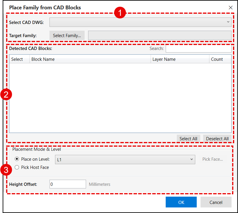 Plugin Revit Mep - MEP Family - Đặt family theo block CAD