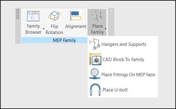 Plugin Revit Mep - MEP Family - Hỗ trợ đặt support, hanger, instrument
