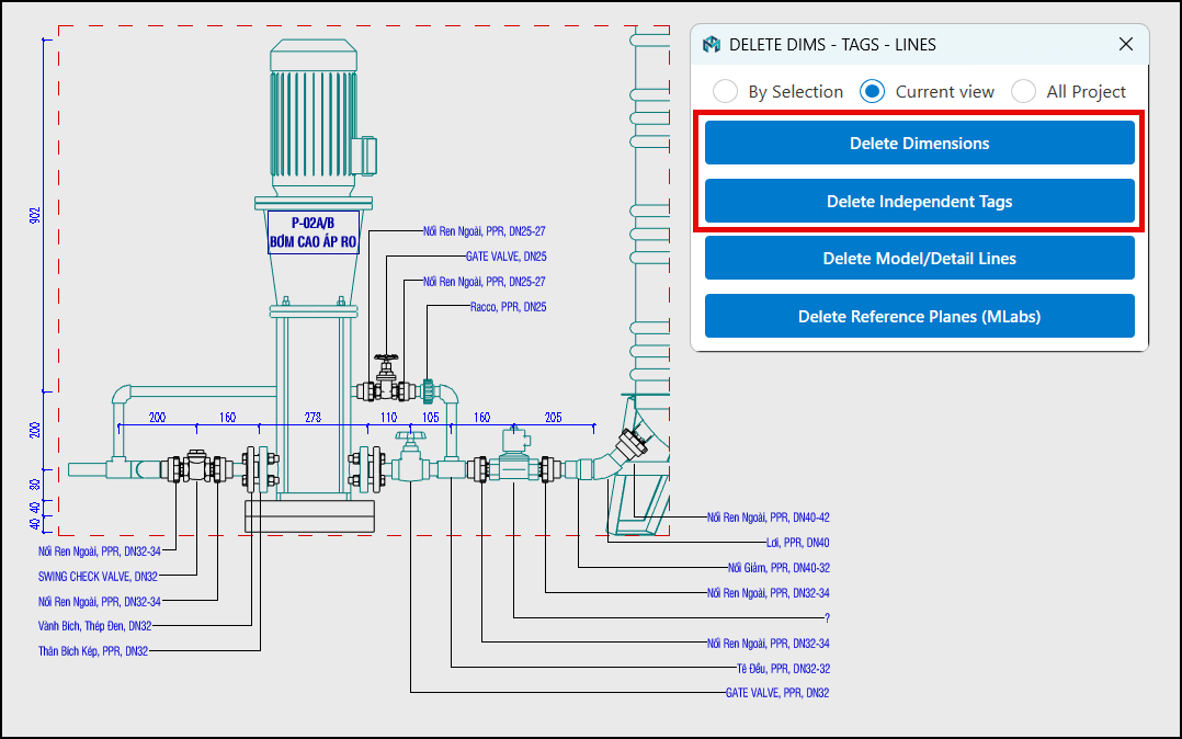 Plugin Revit Mep-Quickdim-Xoanhanhdimvatag_01