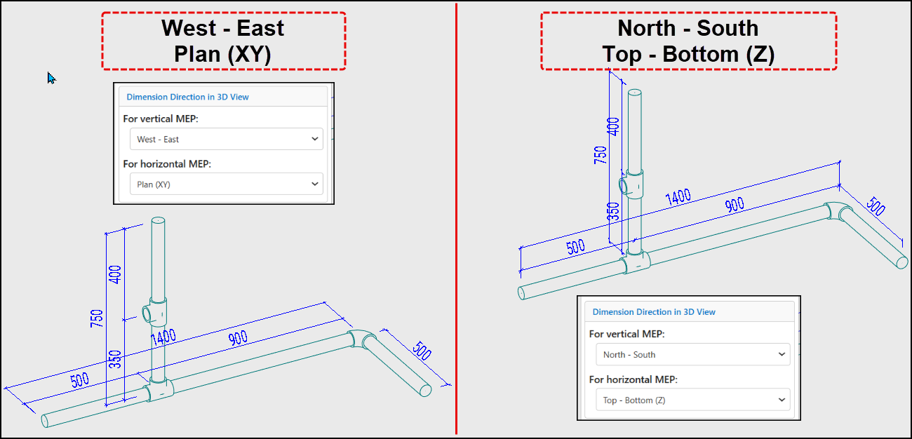 Plugin Revit-Quickdim-Settings-Hướng Dim 3d
