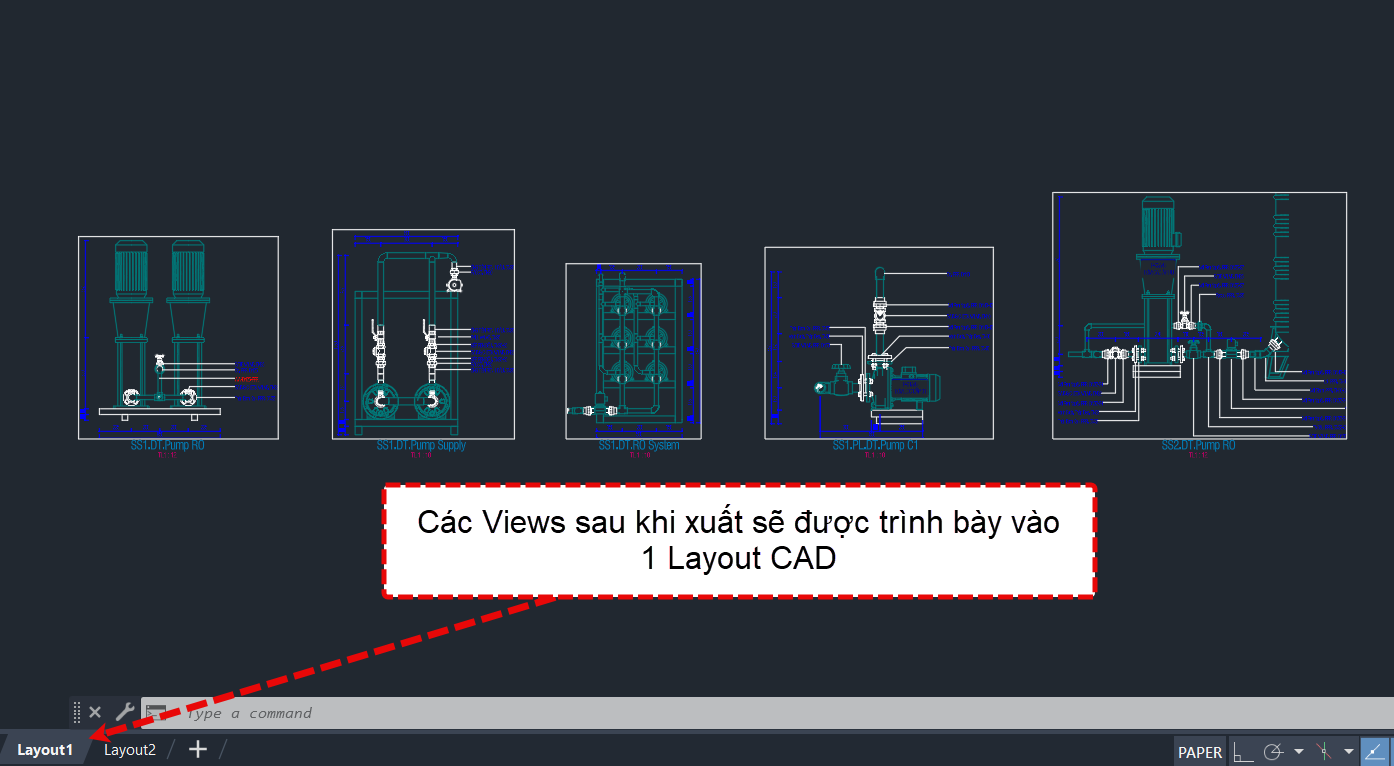 Plugin Revit Xuat Cad-Ket Qua Xuat Views sang AutoCAD