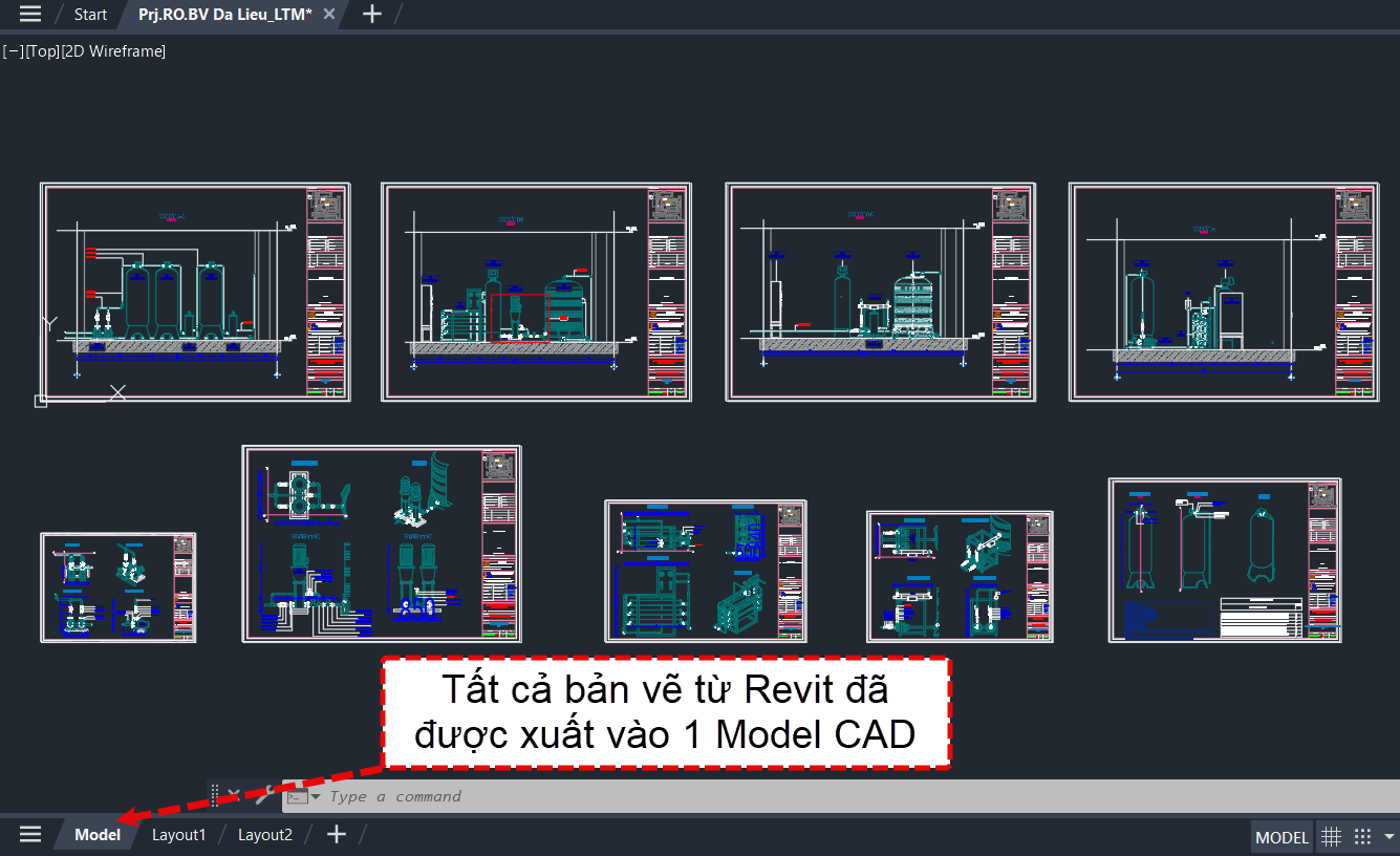 Plugin Revit Xuat Cad - Sheet Revis to Model Space Ket Qua